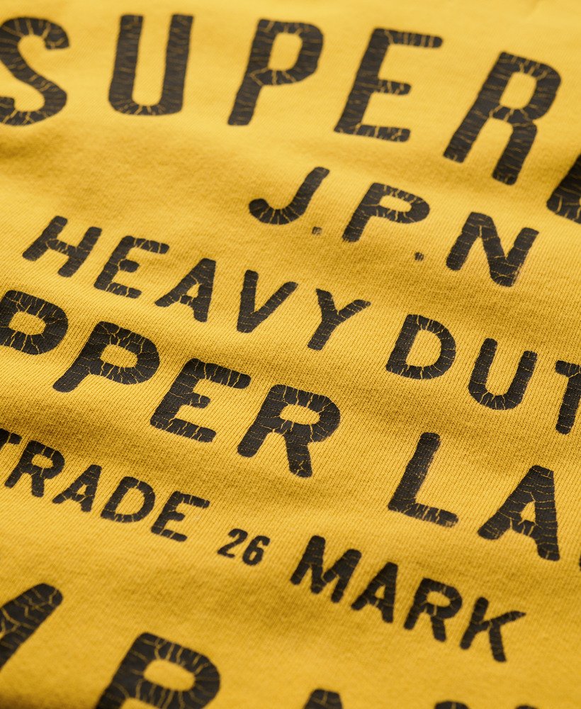 oversized copper label graphic crew sweatshirt in pigmentgeel