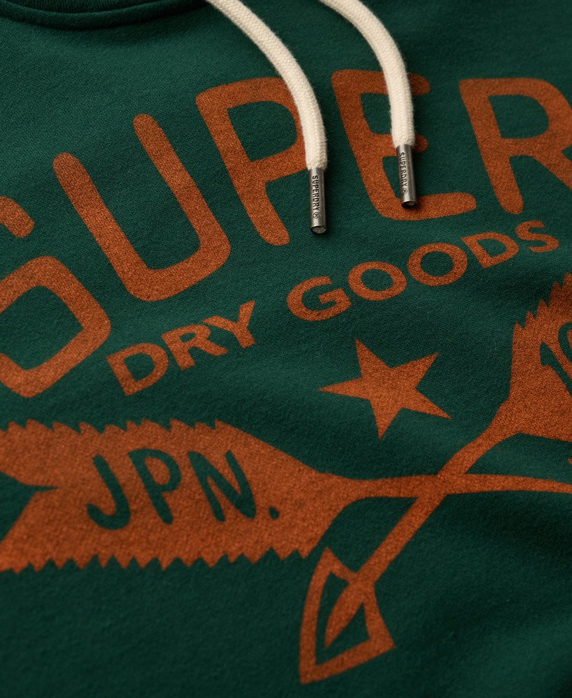 oversized outdoor hoodie met grafische print in bengreen marl.