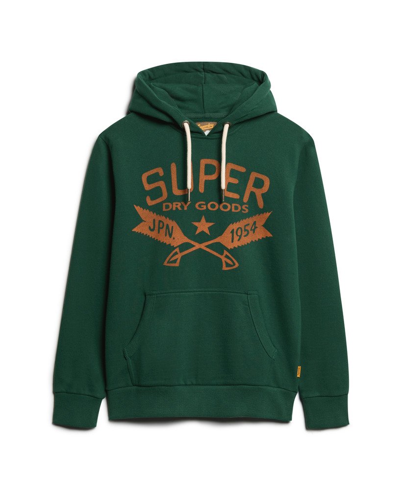 oversized outdoor hoodie met grafische print in bengreen marl.