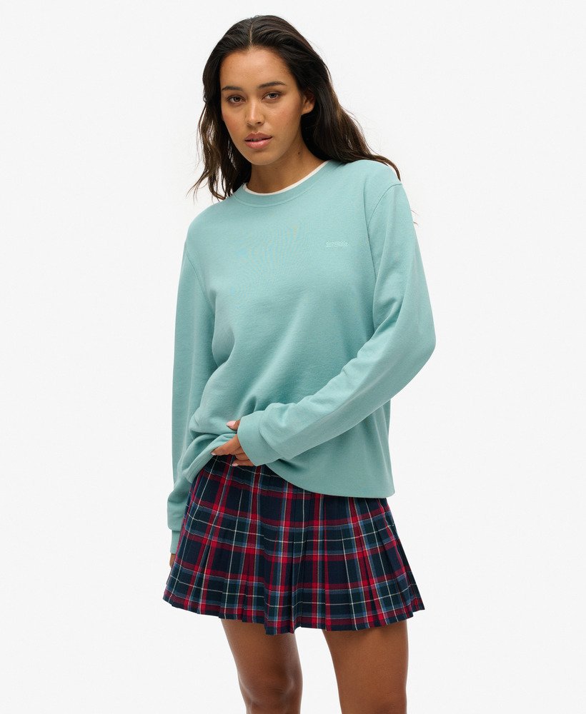 oversized classic essential sweatshirt in cameo blue