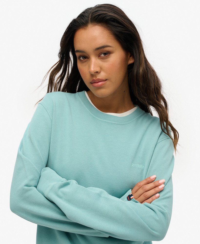 oversized classic essential sweatshirt in cameo blue
