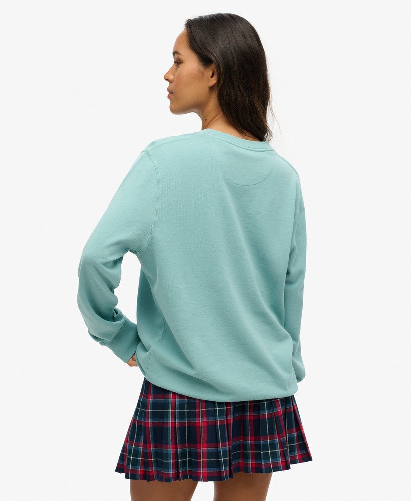 oversized classic essential sweatshirt in cameo blue