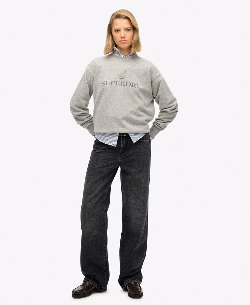 Relaxte crewneck sweater van Brits design