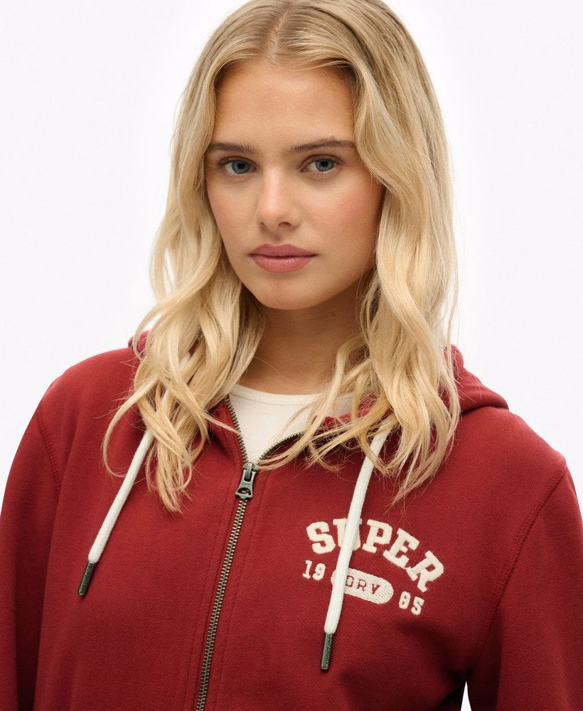 Athletic Essentials Relaxed Crop Zip-hoodie