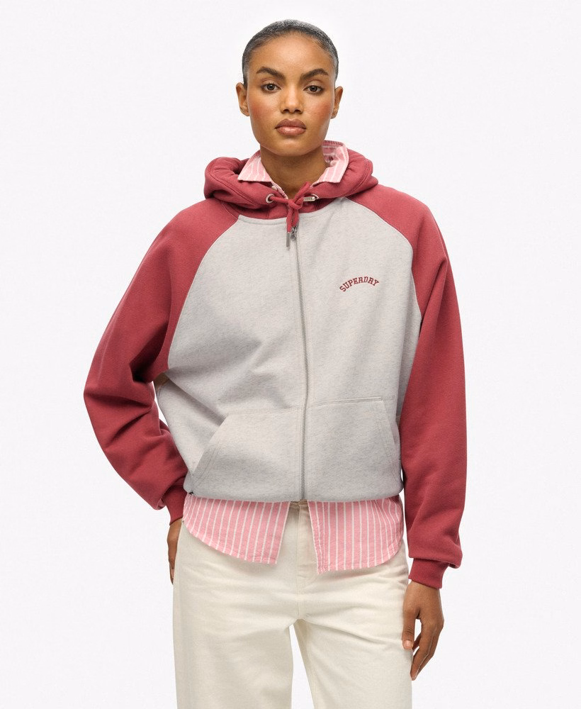 Essential Logo Raglan Zip Hoodie