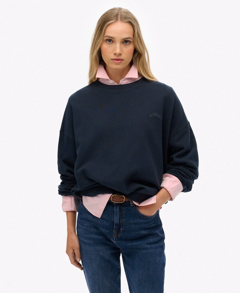 Essential Logo Garment Dyed Crew Sweatshirt