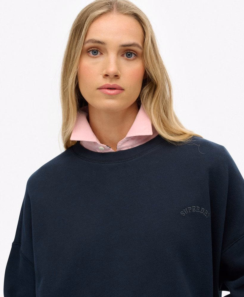 Essential Logo Garment Dyed Crew Sweatshirt