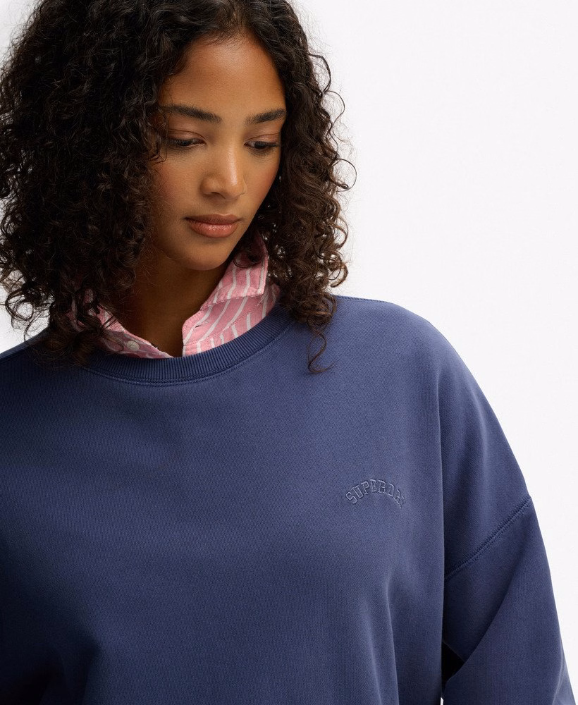Essential Logo Garment Dyed Crew Sweatshirt
