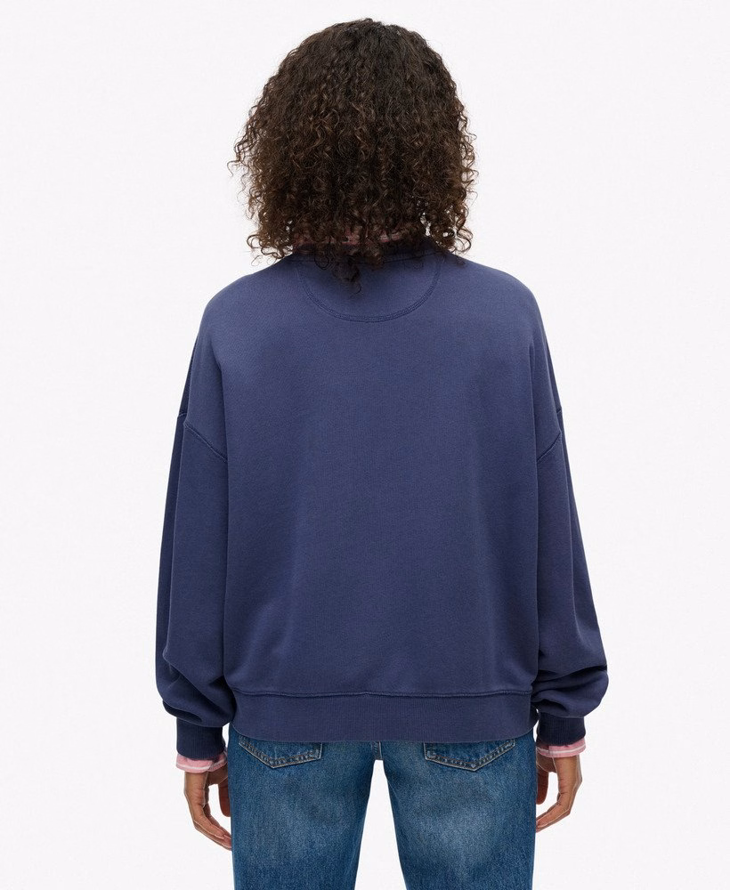 Essential Logo Garment Dyed Crew Sweatshirt