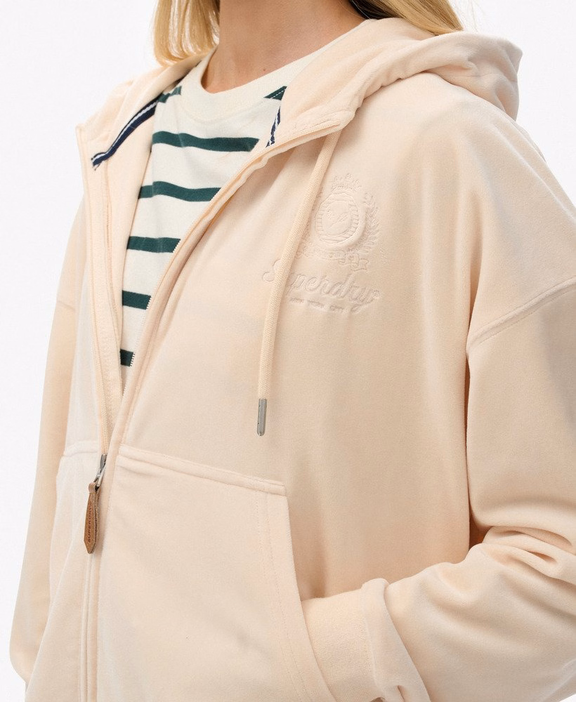 Country Club Velours Zip Hoodie