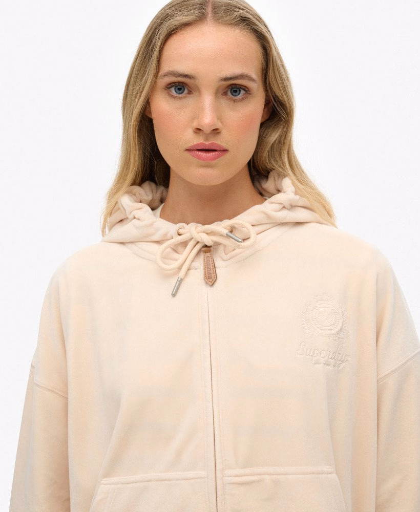 Country Club Velours Zip Hoodie