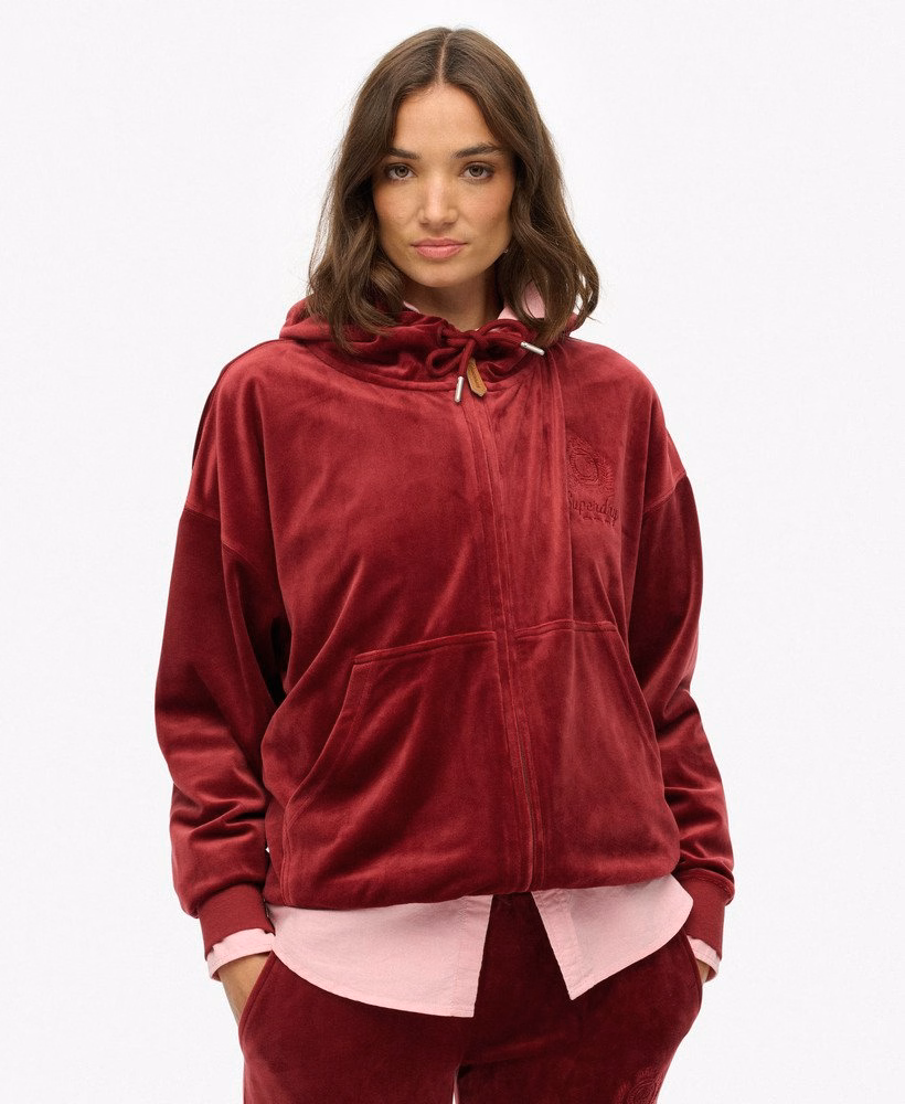 Country Club Velours Zip Hoodie