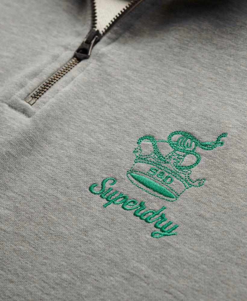 Country Club Crest Half Zip Sweatshirt