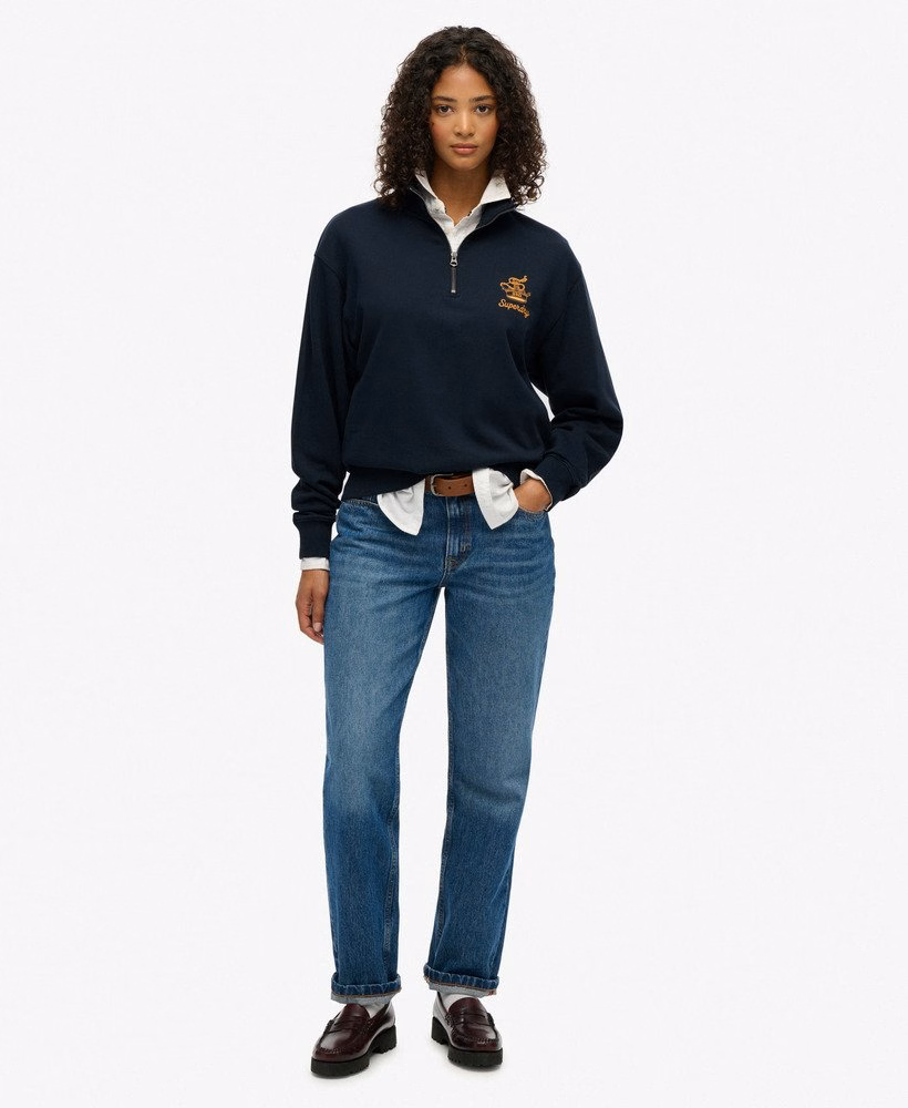 Country Club Crest Half Zip Sweatshirt