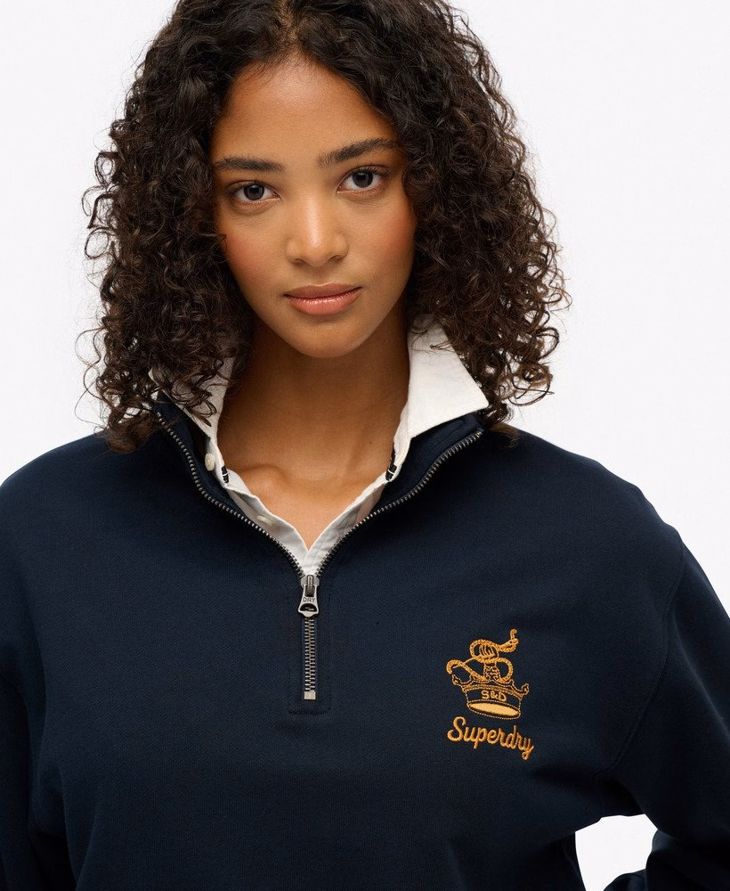 Country Club Crest Half Zip Sweatshirt