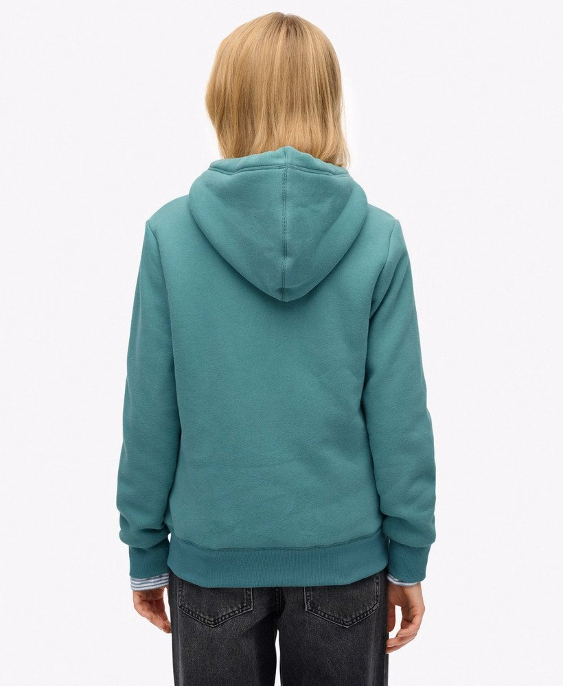 Essentiële Borg gevoerde hoodie met rits
