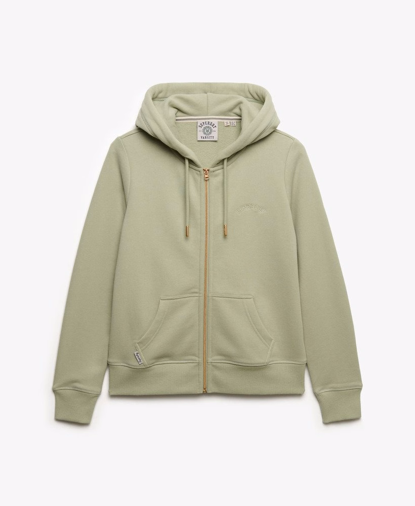 Essential Logo Zip Hoodie Half Brushed