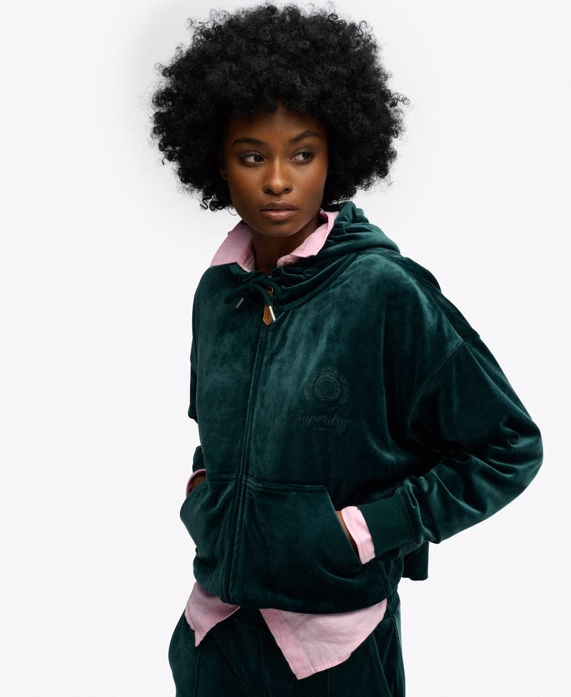 Country Club Velours Zip Hoodie