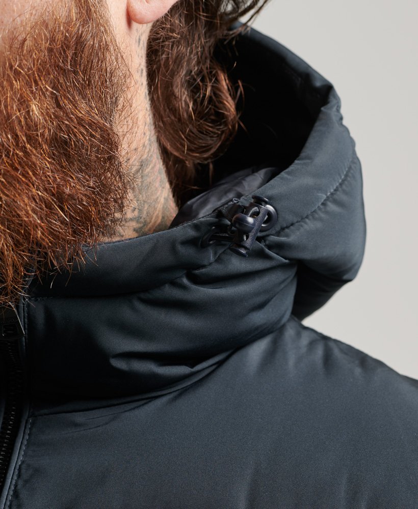 korte gewatteerde jas in eclipse navy