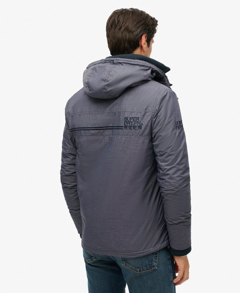 pop zip hood arctic sd-windcheater jacket in navy marlnavy