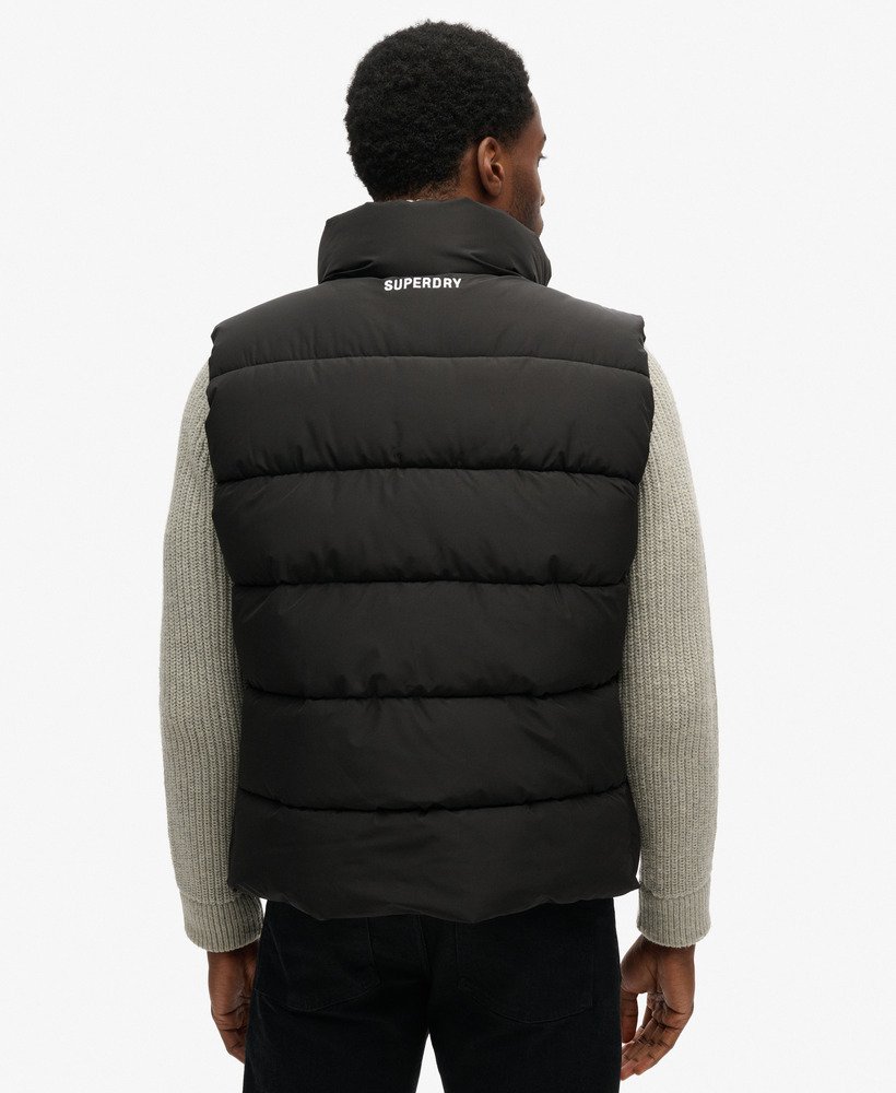sportief gewatteerd vest in zwart