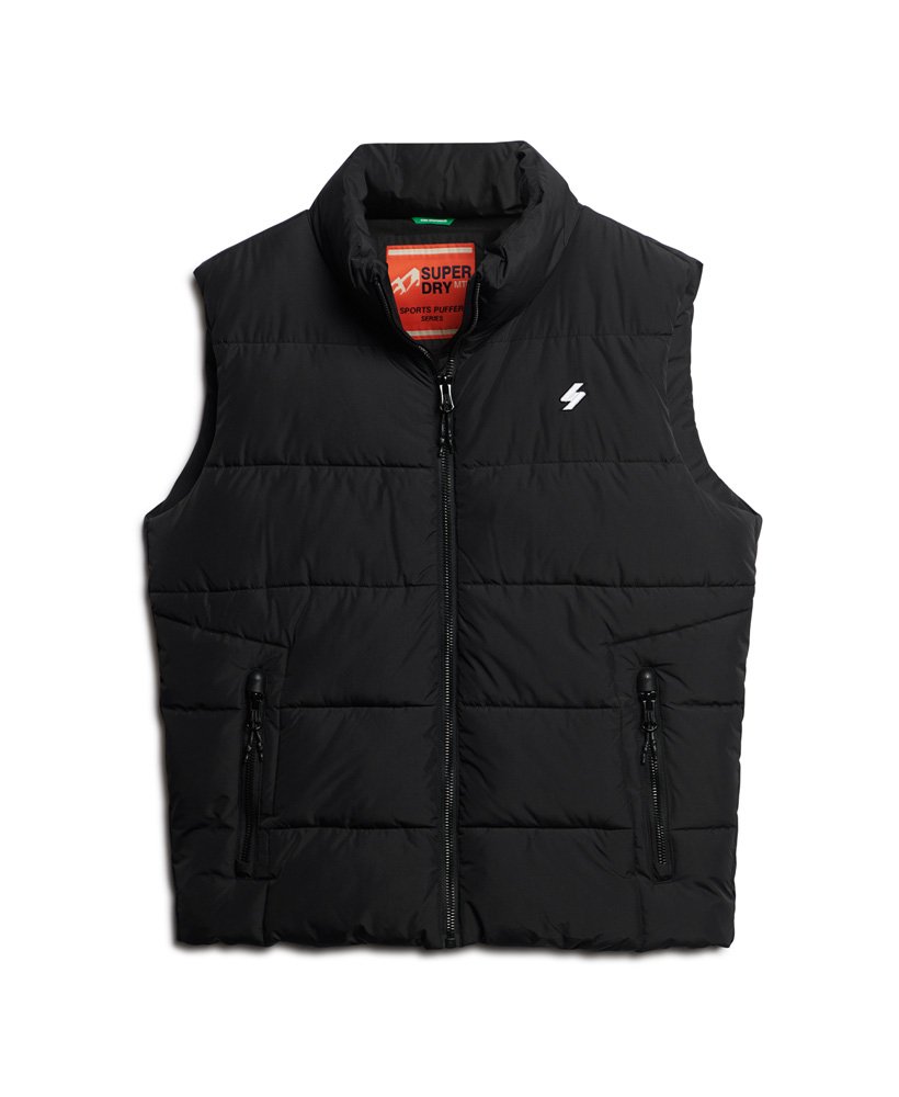 sportief gewatteerd vest in zwart