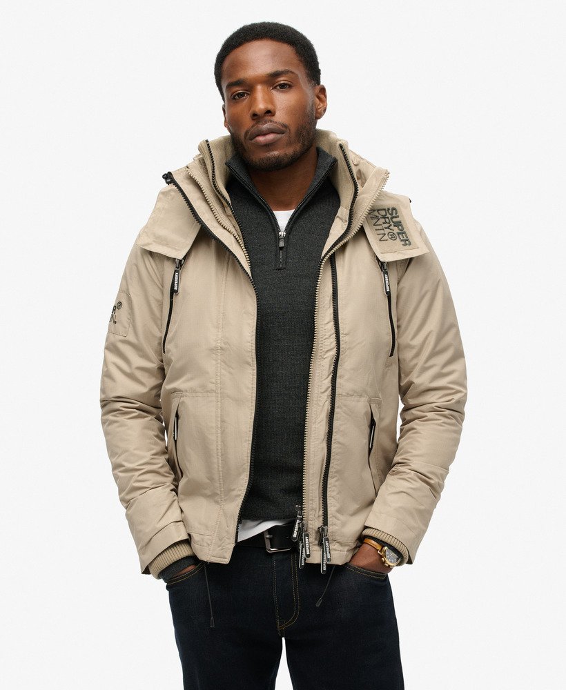 mountain sd windjack in wintergroenbeige