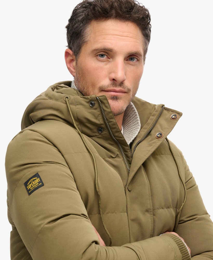 everest korte pufferjas met capuchon in kaki
