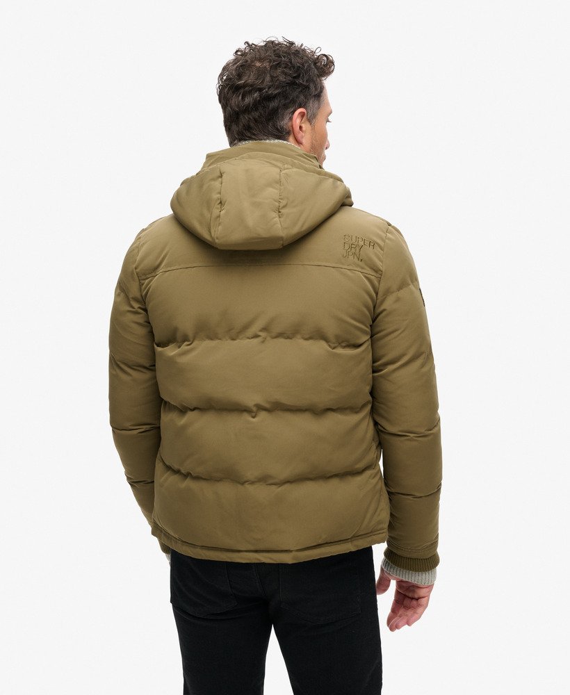 everest korte pufferjas met capuchon in kaki