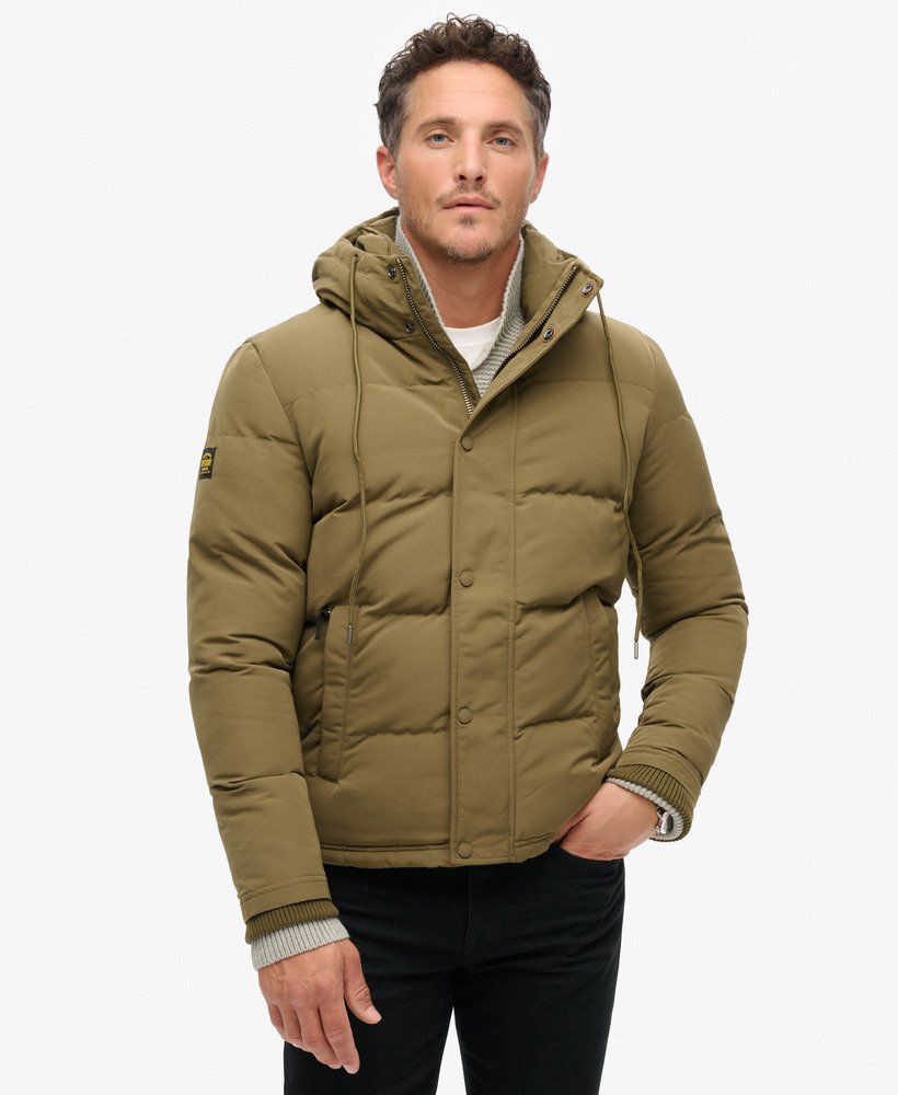 everest korte pufferjas met capuchon in kaki
