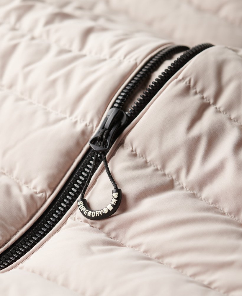 gewatteerde jas met fuji-print in chateau gray