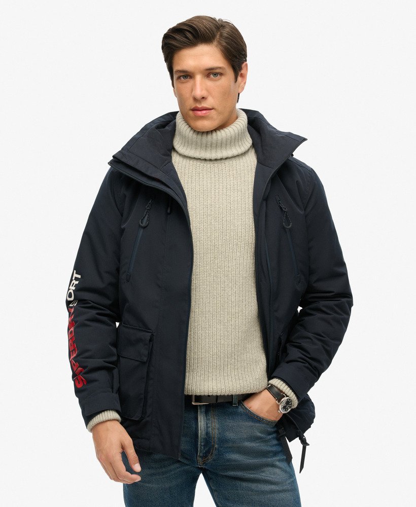 hooded ultimate sd windbreaker jacket in eclipse navy