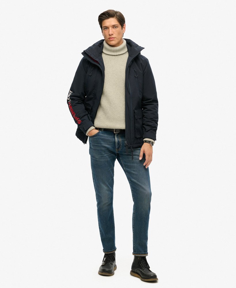 hooded ultimate sd windbreaker jacket in eclipse navy