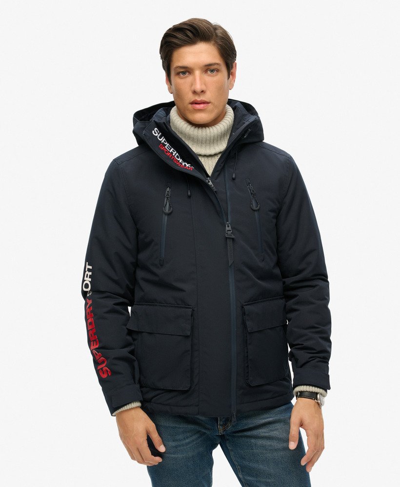 hooded ultimate sd windbreaker jacket in eclipse navy