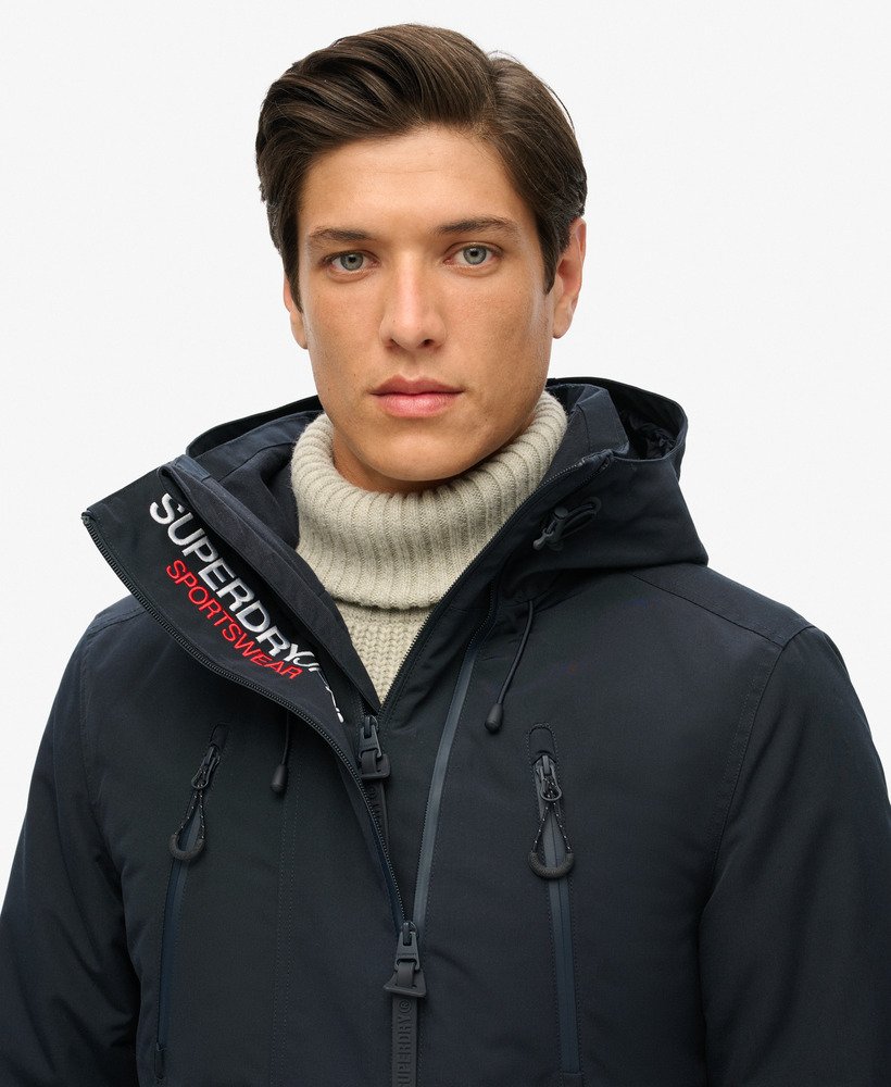 hooded ultimate sd windbreaker jacket in eclipse navy
