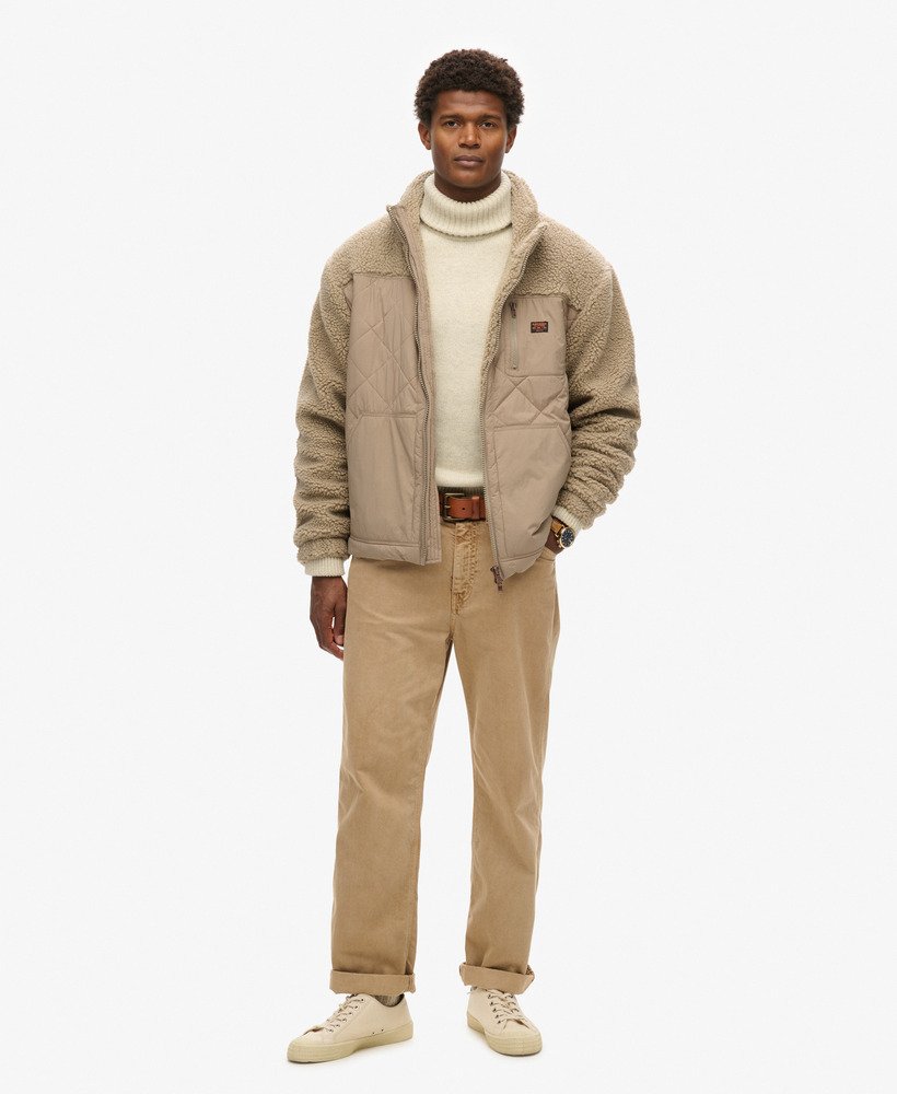 sherpa werkjas hybride in paddenstoelkleur