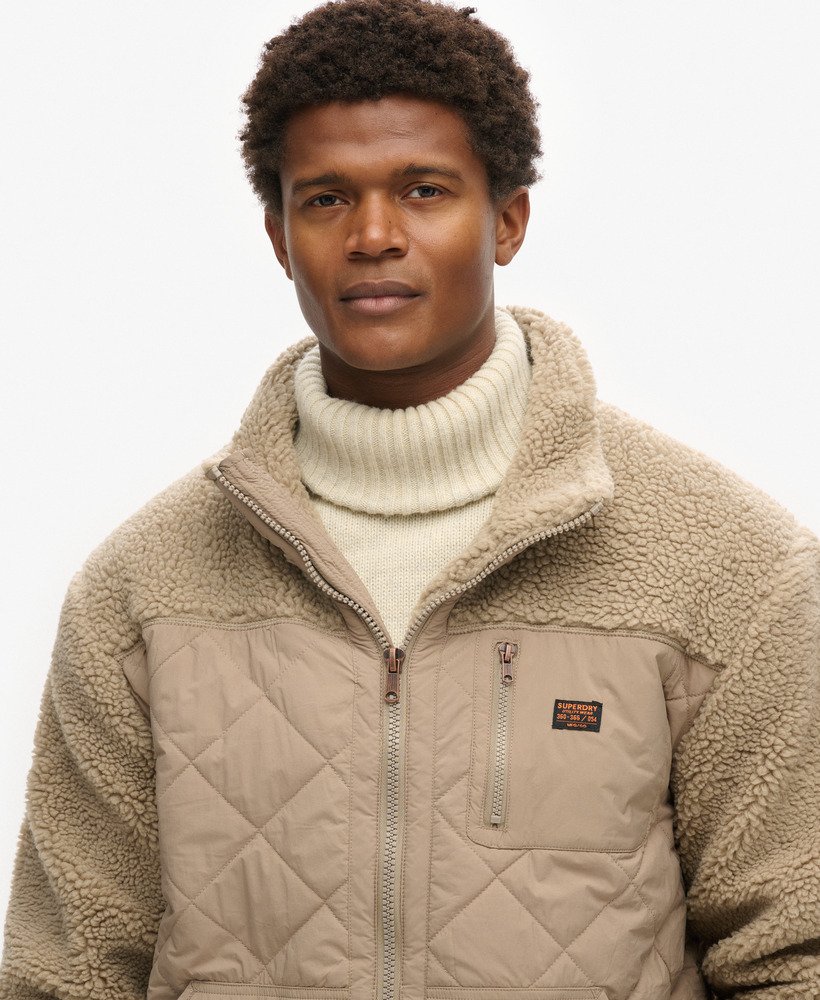 sherpa werkjas hybride in paddenstoelkleur