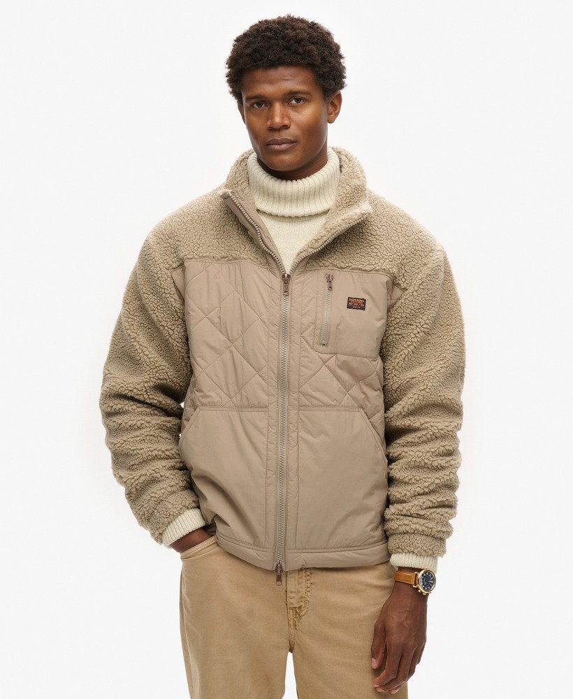 sherpa werkjas hybride in paddenstoelkleur