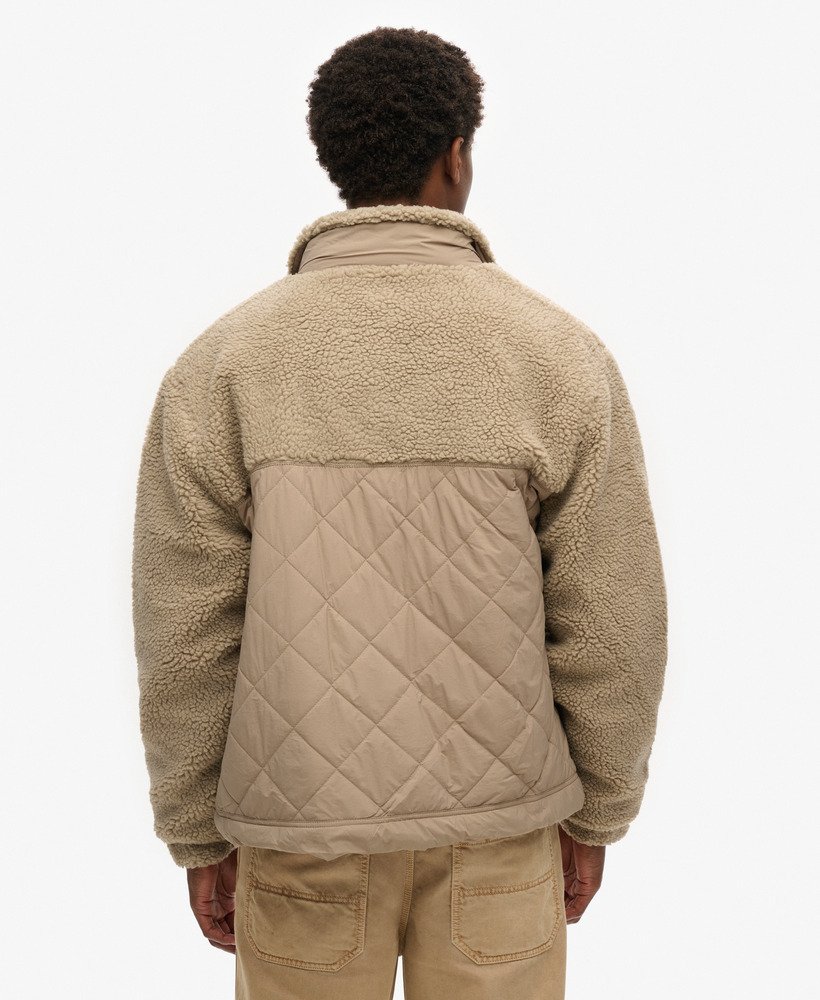 sherpa werkjas hybride in paddenstoelkleur
