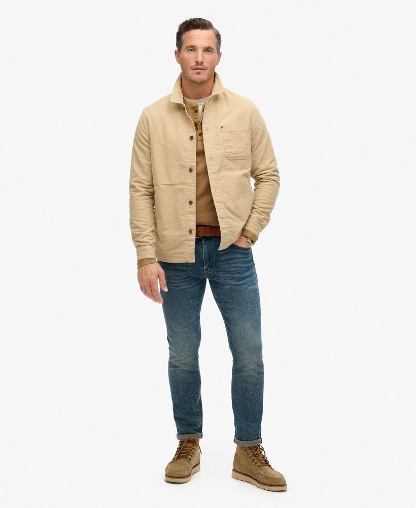 the merchant store - moleskin overshirt in canyon beige
