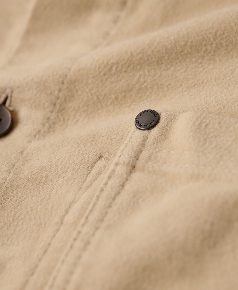 the merchant store - moleskin overshirt in canyon beige