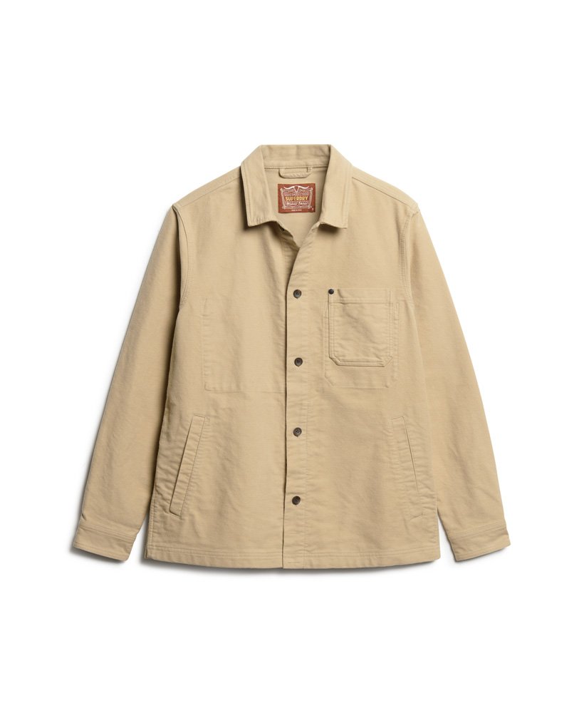 the merchant store - moleskin overshirt in canyon beige