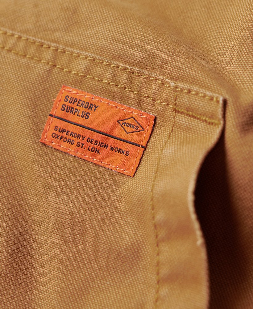 overgebleven bomberjack met capuchon in tabaksbruin van denim co.
