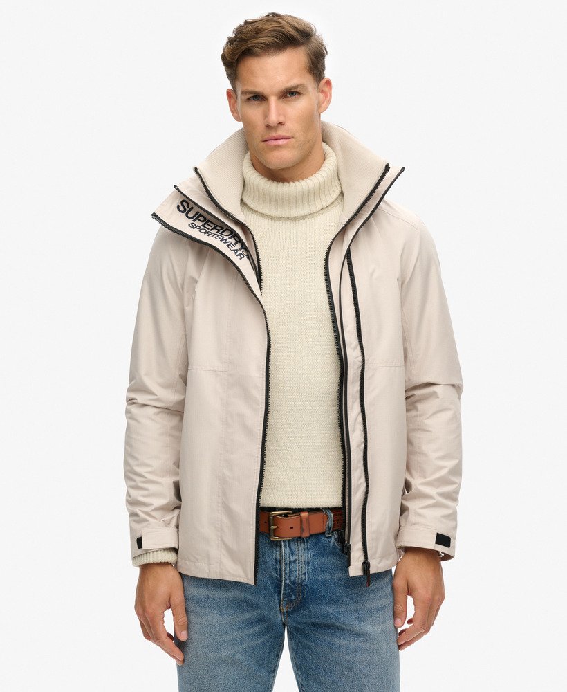 hooded yachter sd windbreaker jacket in chateau gray