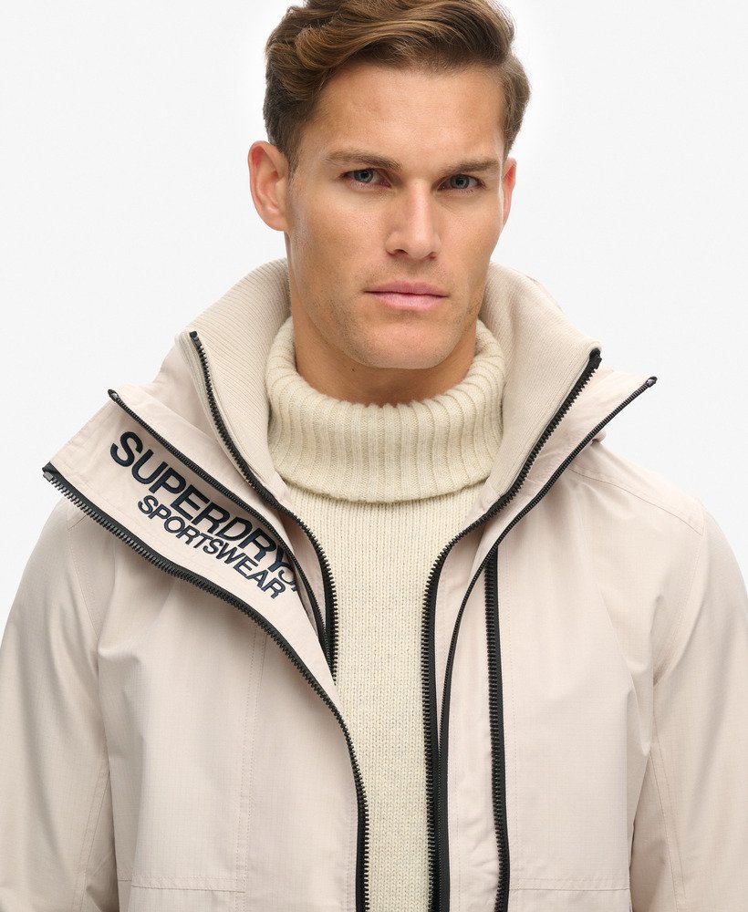 hooded yachter sd windbreaker jacket in chateau gray