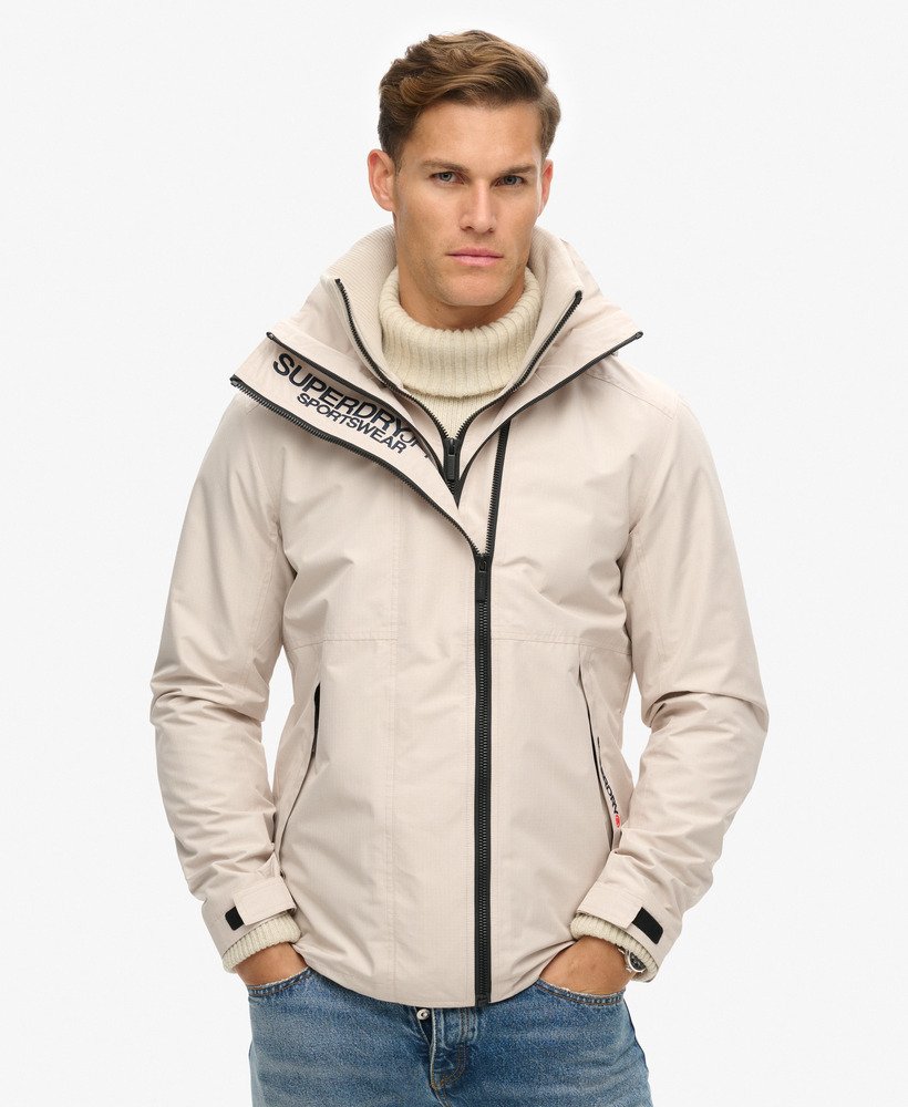 hooded yachter sd windbreaker jacket in chateau gray