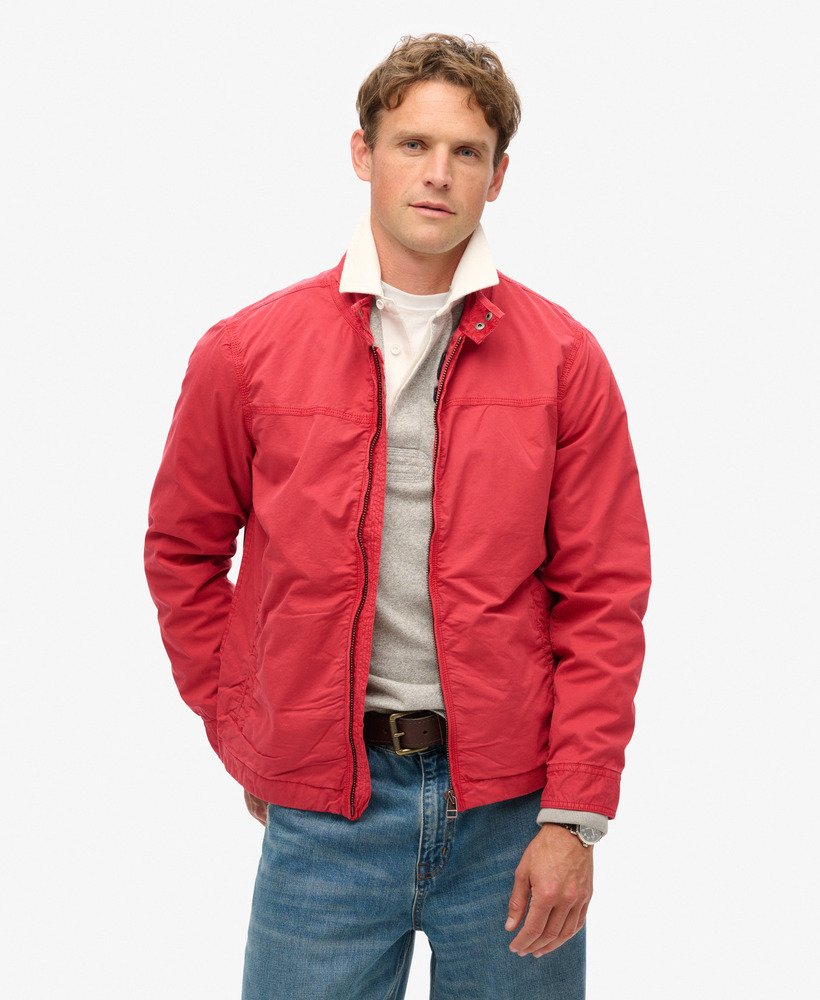 klassieke harrington-jas in varsity red