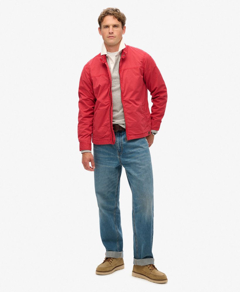 klassieke harrington-jas in varsity red