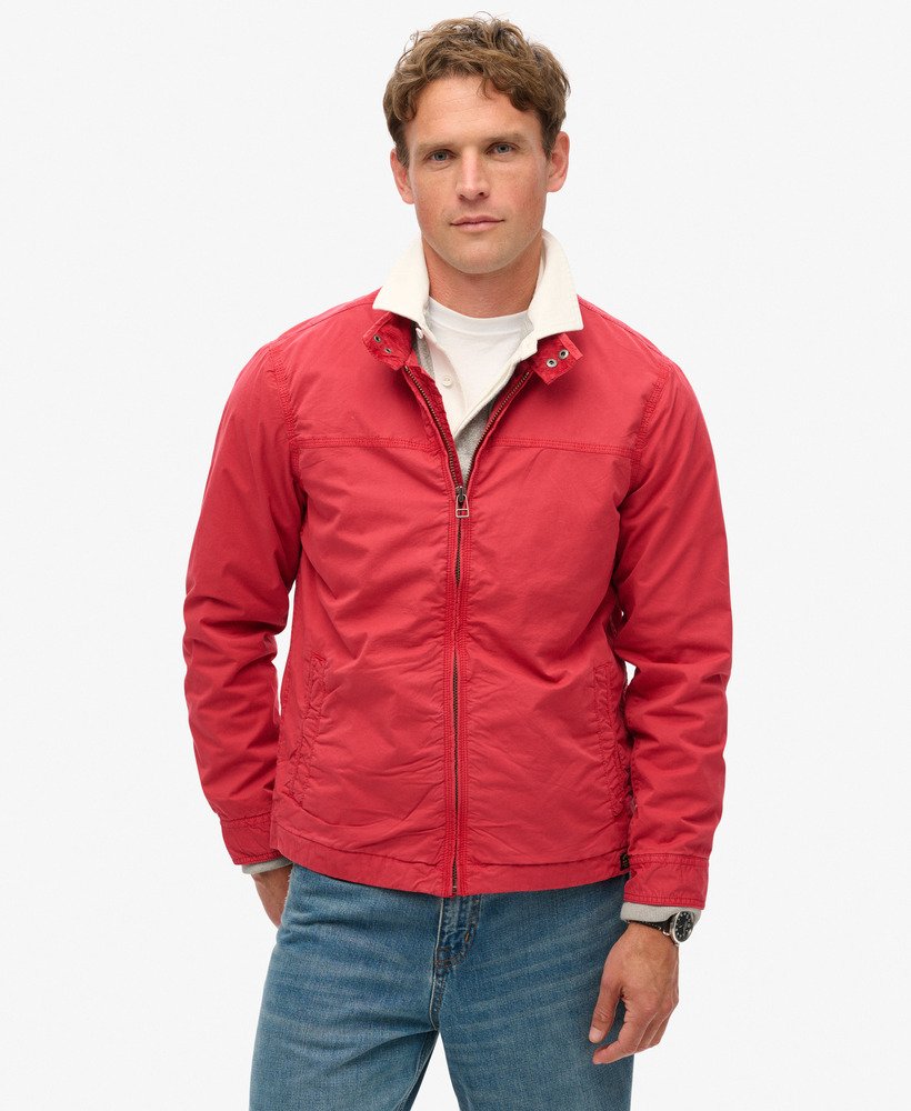klassieke harrington-jas in varsity red