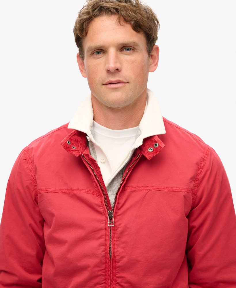 klassieke harrington-jas in varsity red